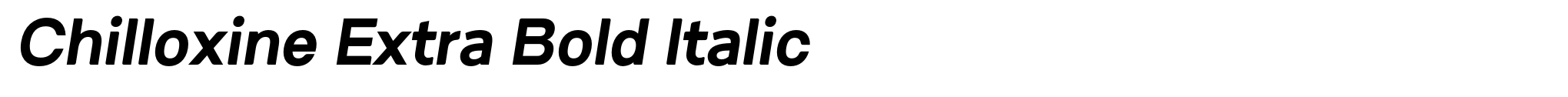 Chilloxine Extra Bold Italic image